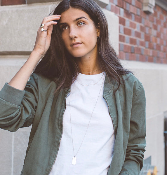 Monogram Dog Tag Necklace