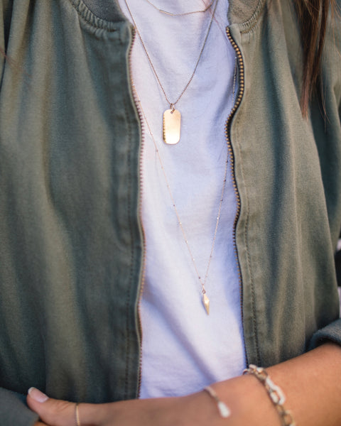 Monogram Dog Tag Necklace