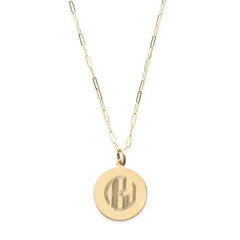 Monogram Circle Necklace - Phyllis + Rosie
 - 1